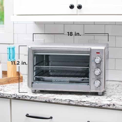 BLACK+DECKER 6-Slice Air Fry Toaster Oven, 5-in-1 Countertop Oven