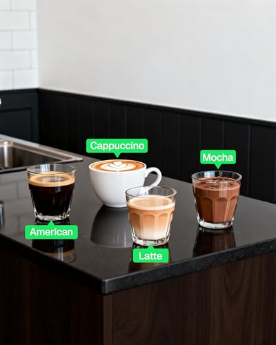 HBN Espresso Machine, 3.5Bar Cappuccino & Latte Maker, 2-4 Cup Stainless Steel Coffee Machine with Milk Frother, 800W Espresso Machine Maker with Steamer, Compact Coffee Maker for Home and Office