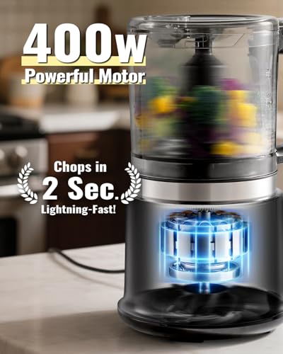 4-Cup Mini Food Processor & Electric Meat Grinder