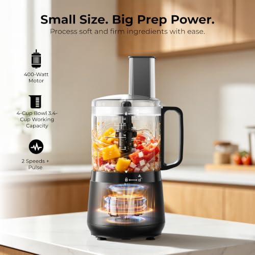 Sangcon 400W 4-Cup Mini Food Processor & Chopper