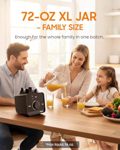 3.5HP Professional Countertop Blender with 72 oz Tritan Jar