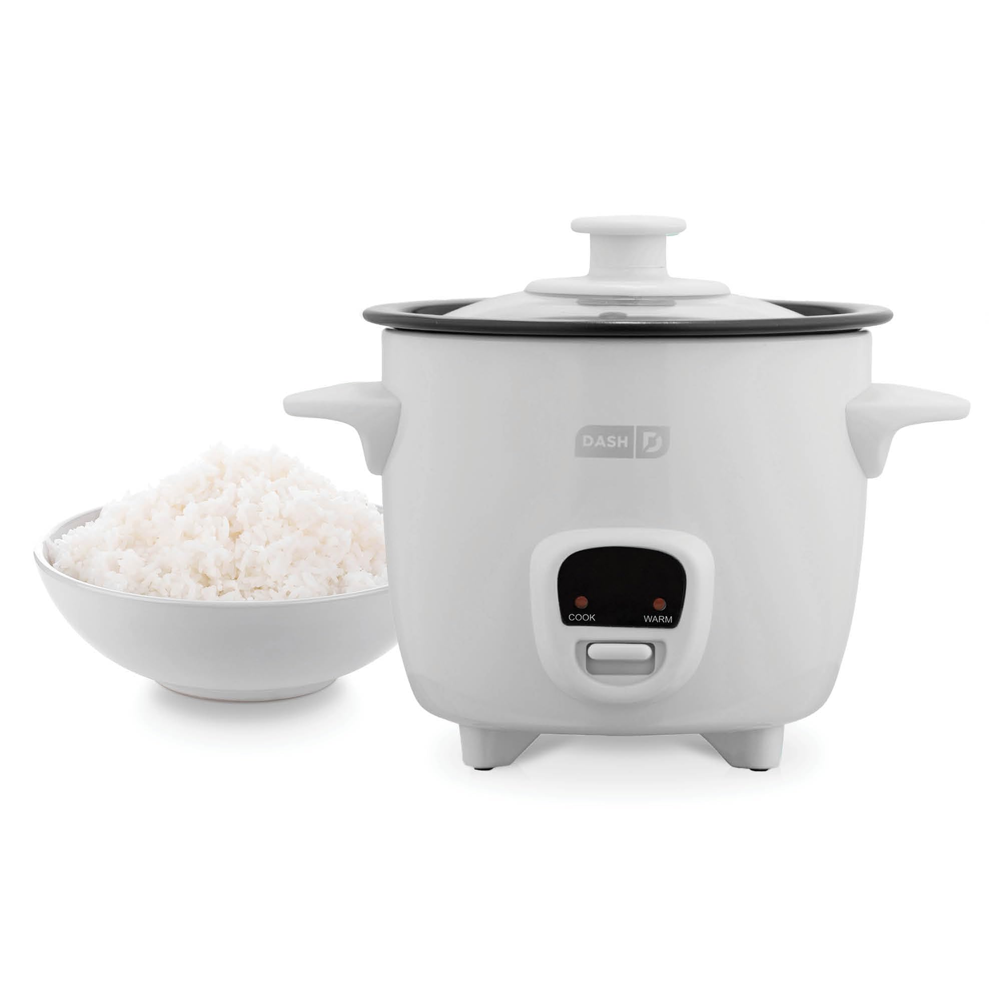 DASH Mini Rice Cooker Steamer with Removable Nonstick Pot, Keep Warm Function & Recipe Guide, One Half Quart, for Soups, Stews, Grains & Oatmeal