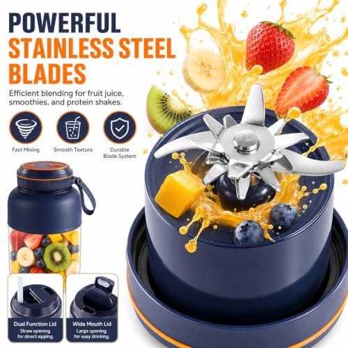Rechargeable Portable Juicer Blender Cup with 38 Blades