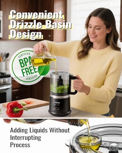 4-Cup Mini Food Processor & Electric Meat Grinder