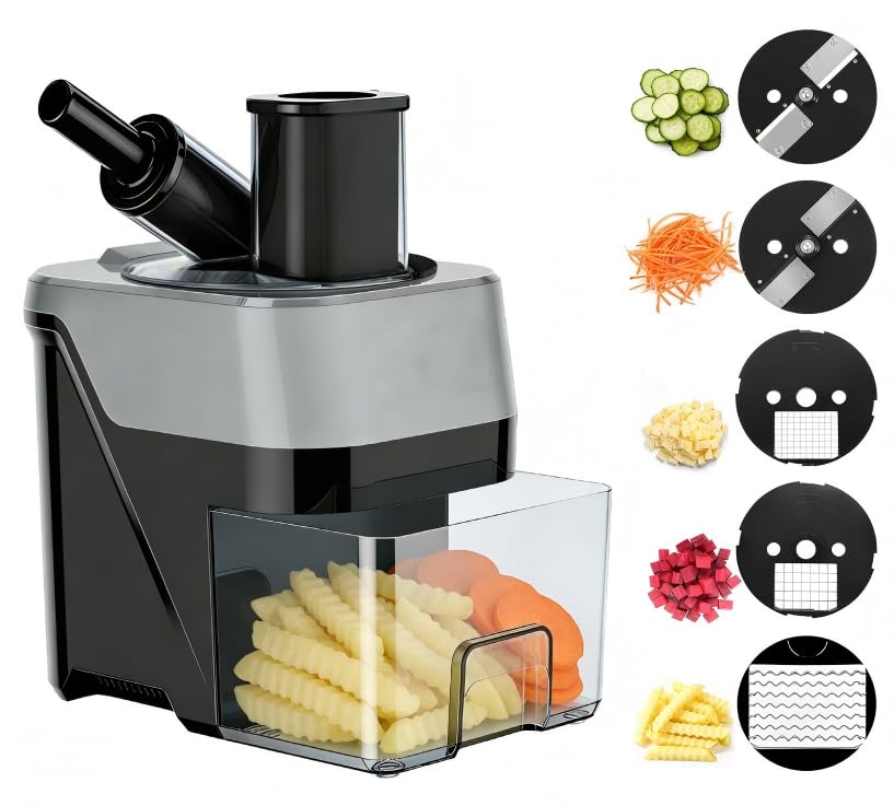 5-in-1 Commercial Electric Vegetable Chopper & Food Processor