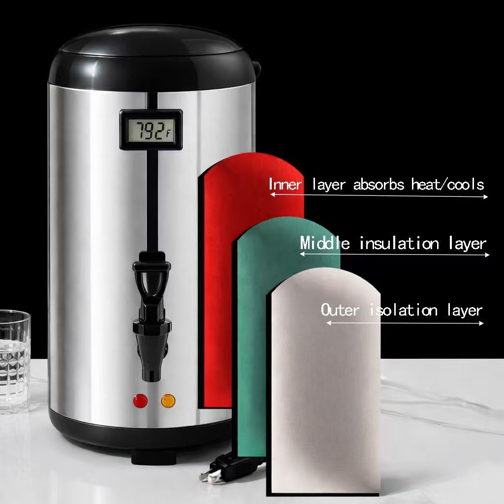 12L Stainless Steel Hot Beverage Dispenser with Spigot