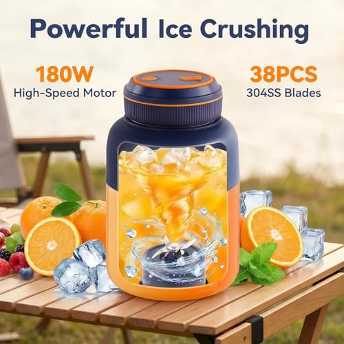 Rechargeable Portable Juicer Blender Cup with 38 Blades
