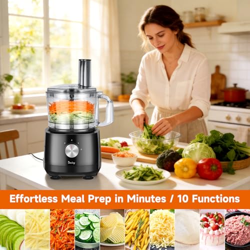 Davivy 7-Cup 10-in-1 Food Processor with Storage
