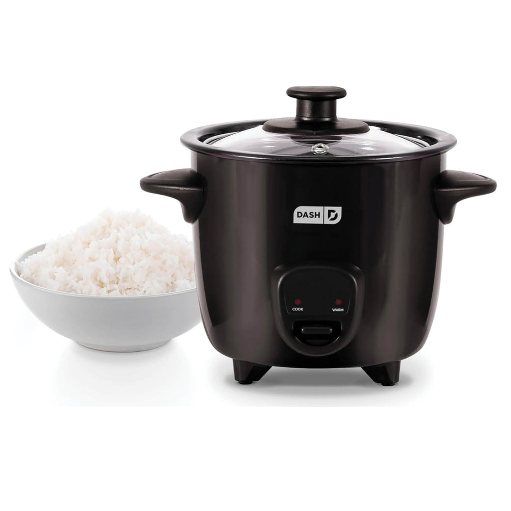 DASH Mini Rice Cooker Steamer with Removable Nonstick Pot, Keep Warm Function & Recipe Guide, One Half Quart, for Soups, Stews, Grains & Oatmeal