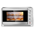 QERTYHJK Extra Wide Convection Countertop Toaster Oven, Includes Bake Pan, Broil Rack & Toasting, Stainless Steel
