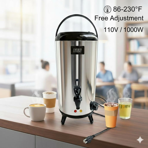 12L Stainless Steel Hot Beverage Dispenser with Spigot