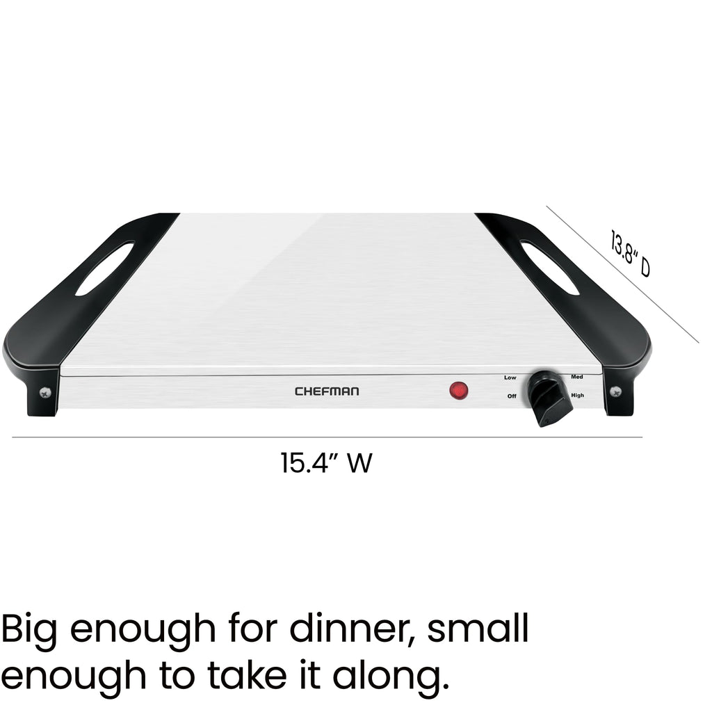 Chefman Adjustable Temperature Electric Warming Tray