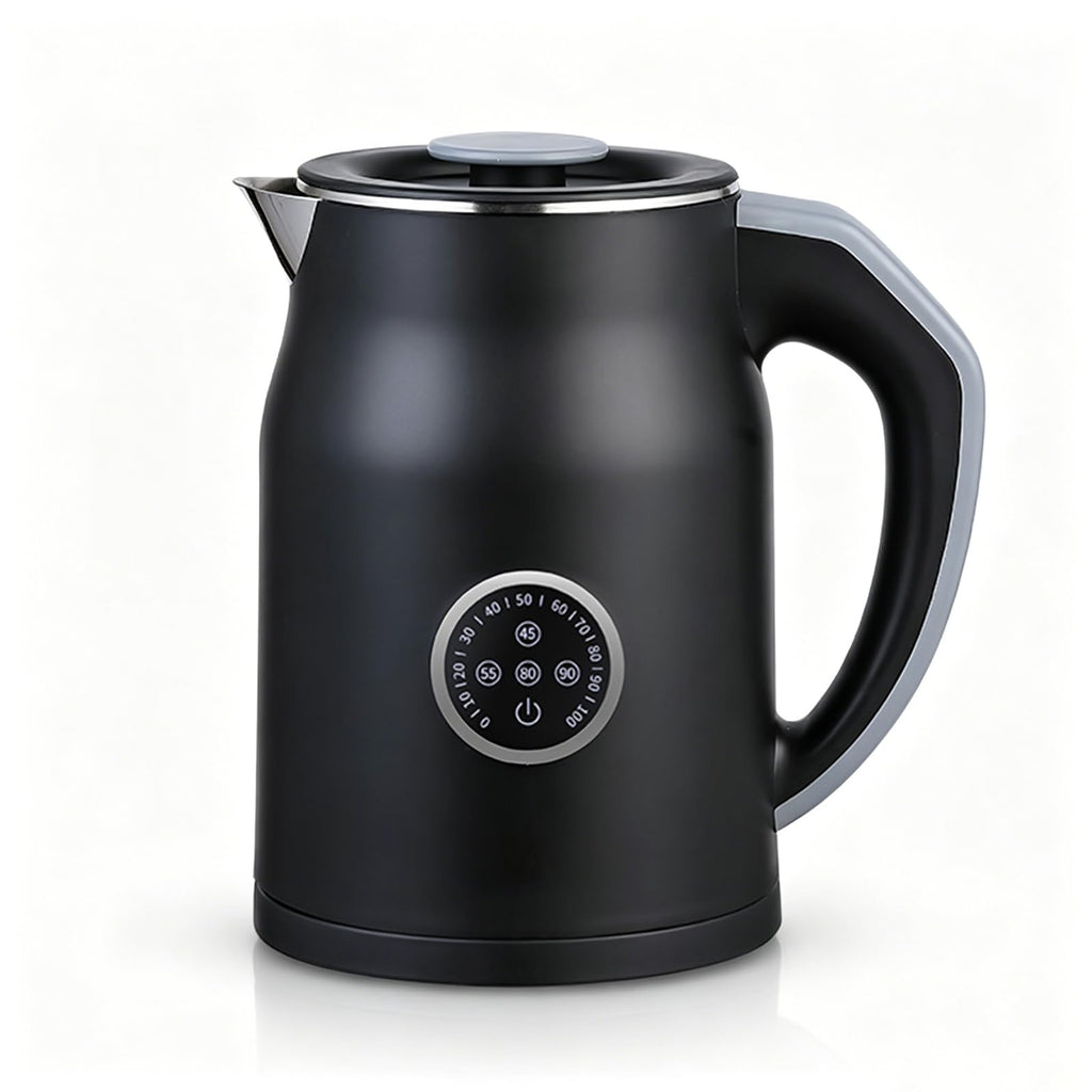 V-33 Electric Kettle 1.2L with 45-90C Temperature Control, 1000W Fast Heating, 16H Keep Warm & 3-Min Lift Memory, Cool Touch Double Wall, 304 Stainless Steel, Black