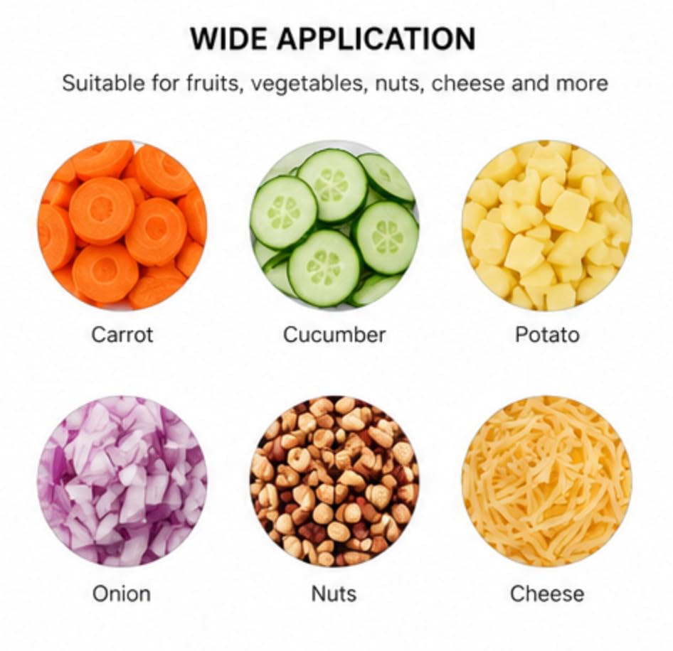 5-in-1 Commercial Electric Vegetable Chopper & Food Processor