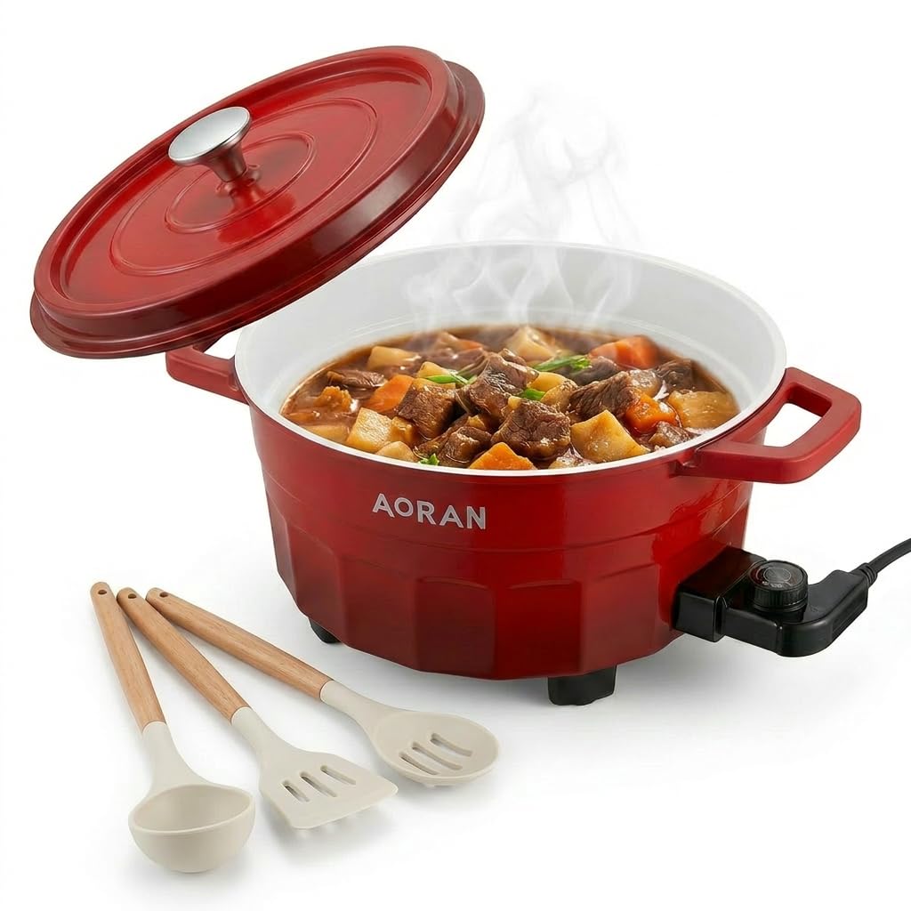 AORAN 6.5-Quart Electric Hot Pot & Nonstick Griddle
