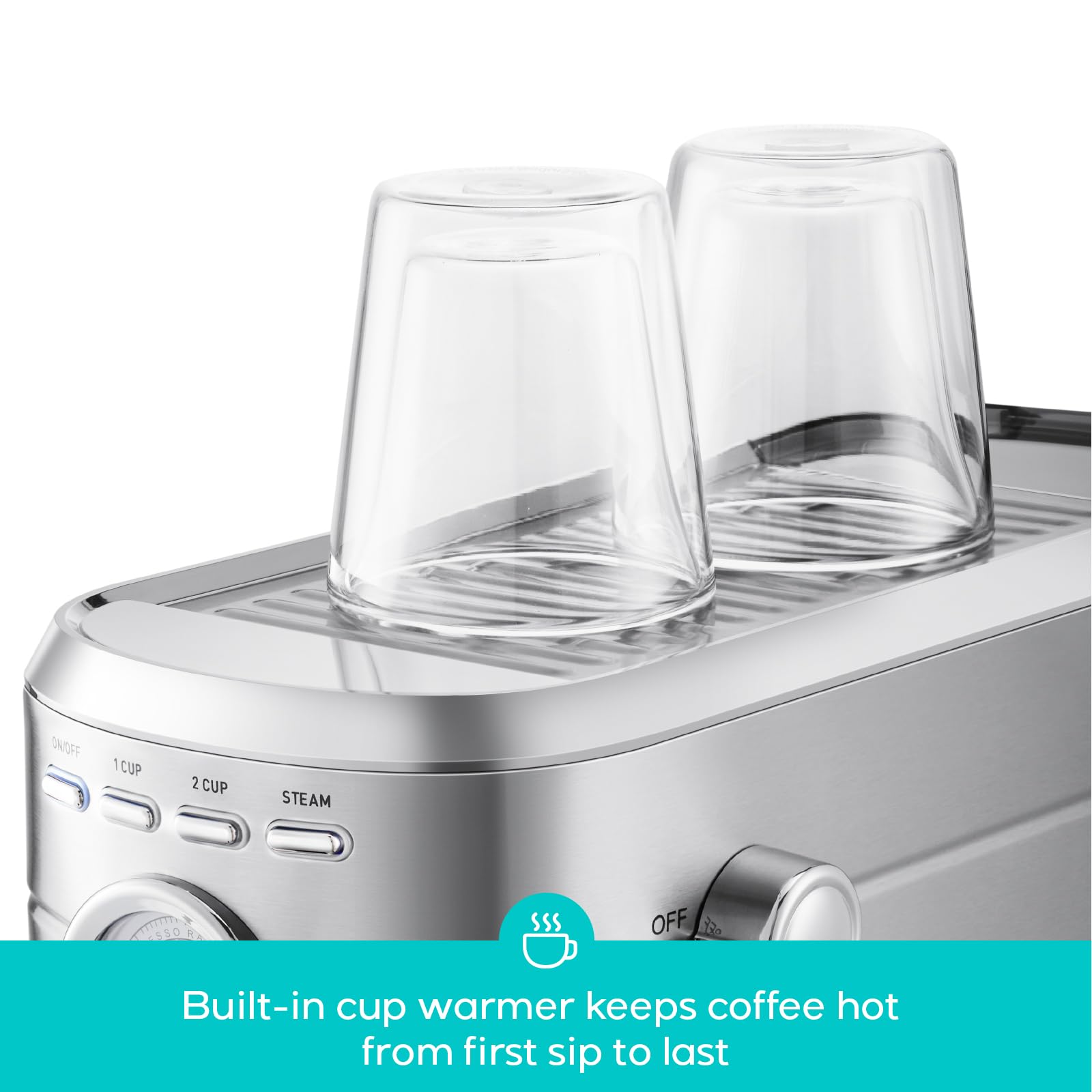 CASABREWS Espresso Machine 20 Bar, Professional Espresso Maker with Milk Frother Steam Wand, Compact Coffee Machine with 34oz Removable Water Tank for Cappuccino, Latte, Gift for Dad or Mom