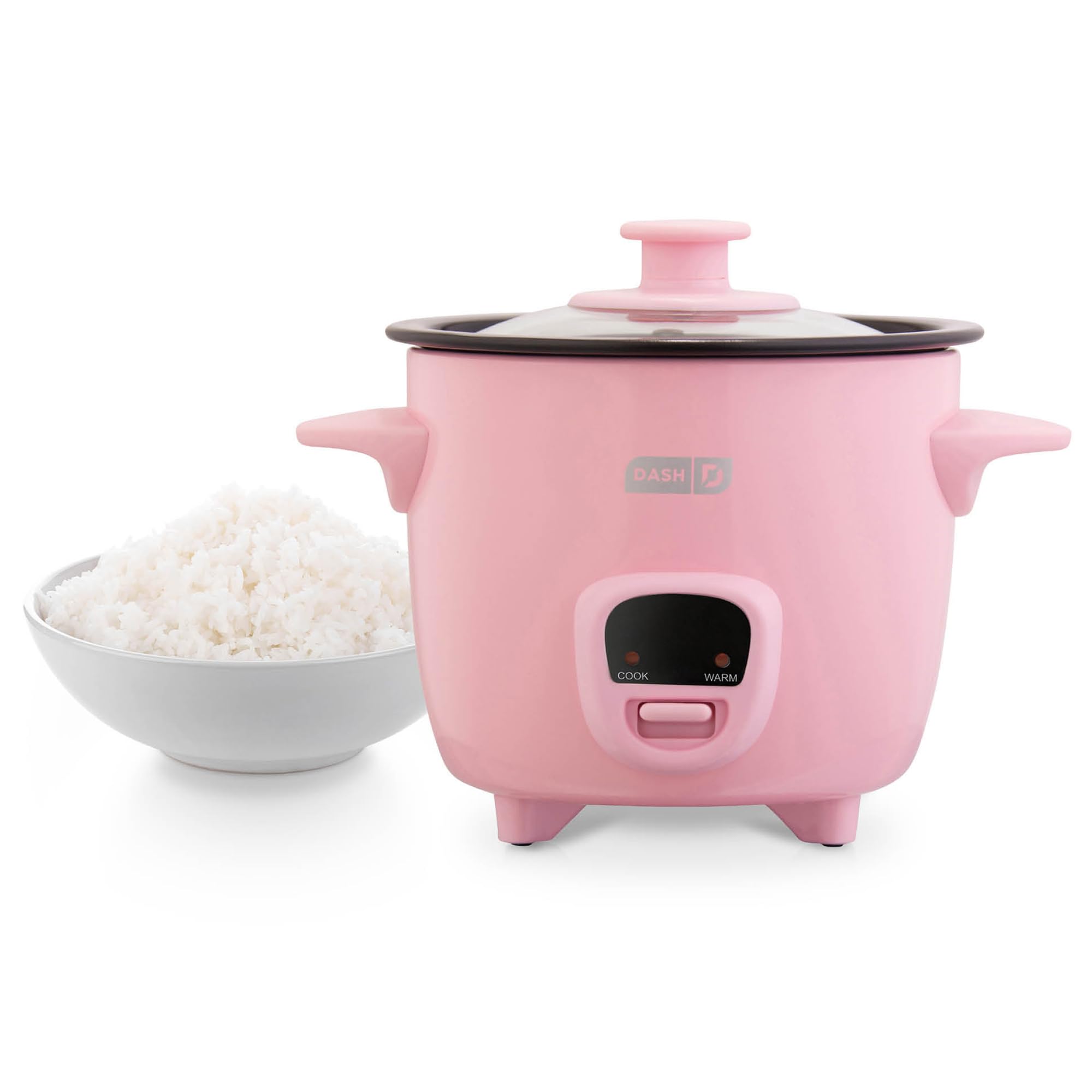 DASH Mini Rice Cooker Steamer with Removable Nonstick Pot, Keep Warm Function & Recipe Guide, One Half Quart, for Soups, Stews, Grains & Oatmeal
