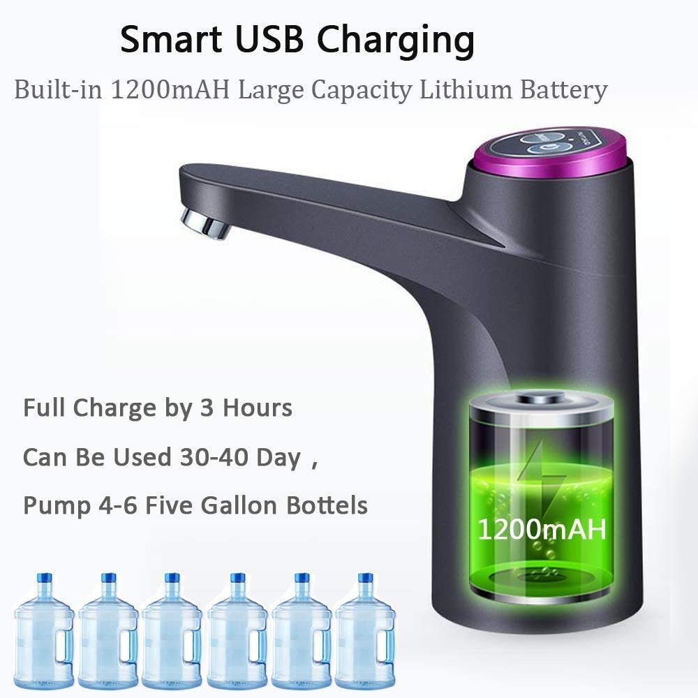 Cozy Bluewater USB Rechargeable Water Bottle Pump Dispenser