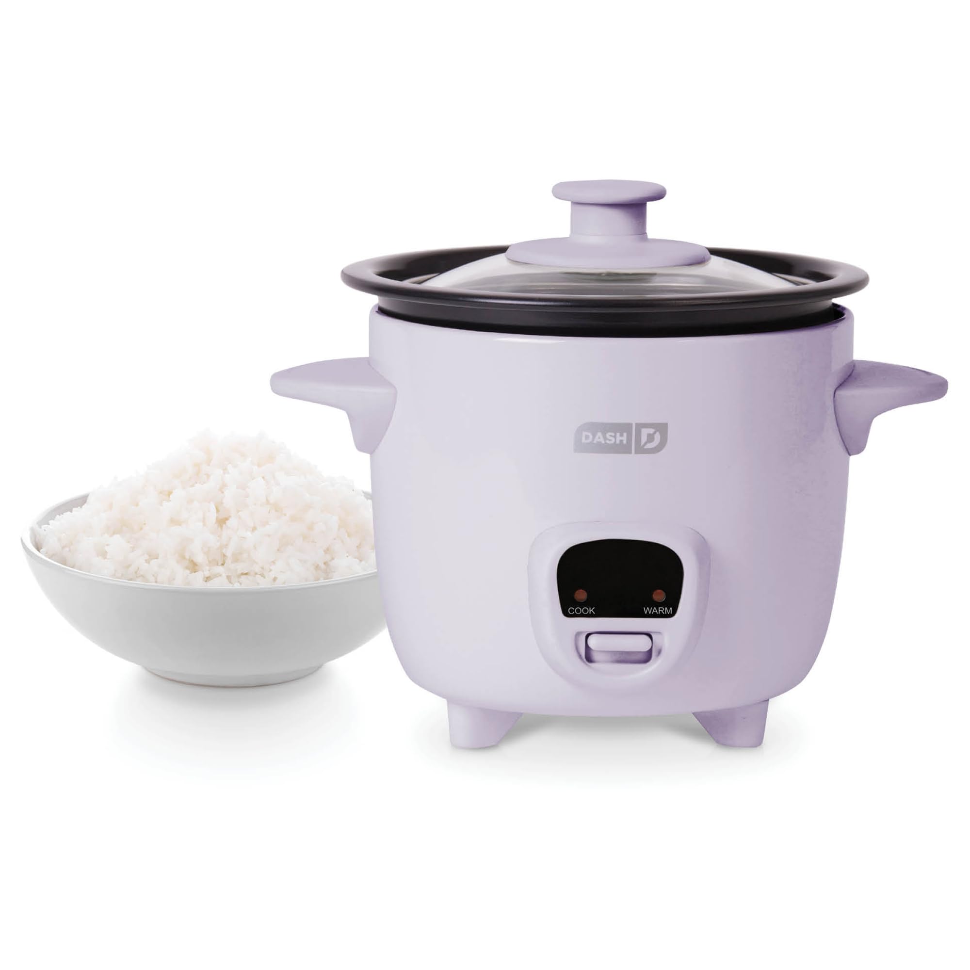 DASH Mini Rice Cooker Steamer with Removable Nonstick Pot, Keep Warm Function & Recipe Guide, One Half Quart, for Soups, Stews, Grains & Oatmeal