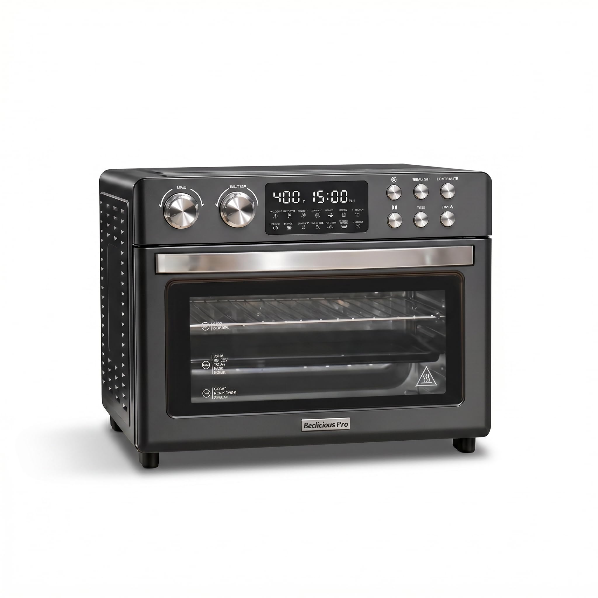 28QT Air Fryer Toaster Oven Combo, Large Countertop Oven with Next-Gen HeatWave Convection, 3-Layer Cooking, Black