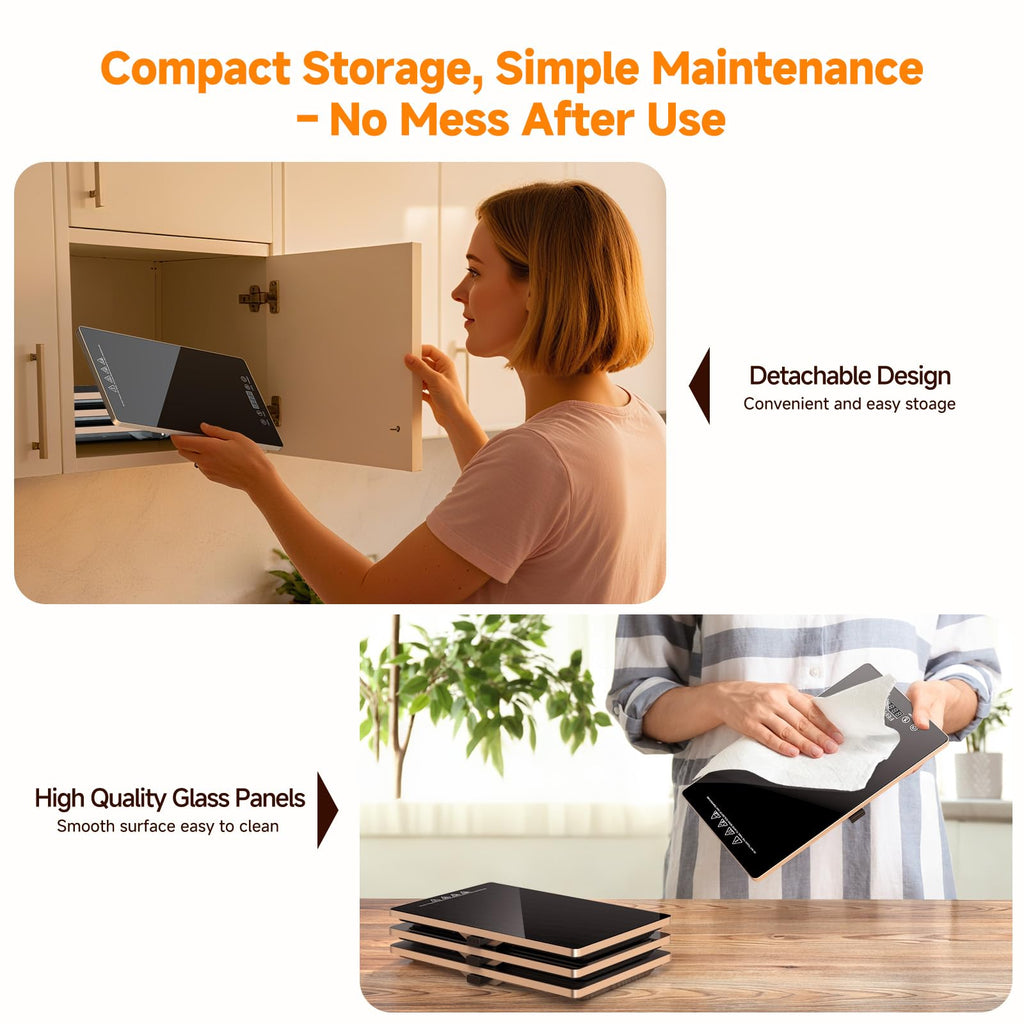 FEPPO 4-in-1 Electric Food Warming Tray for Serving