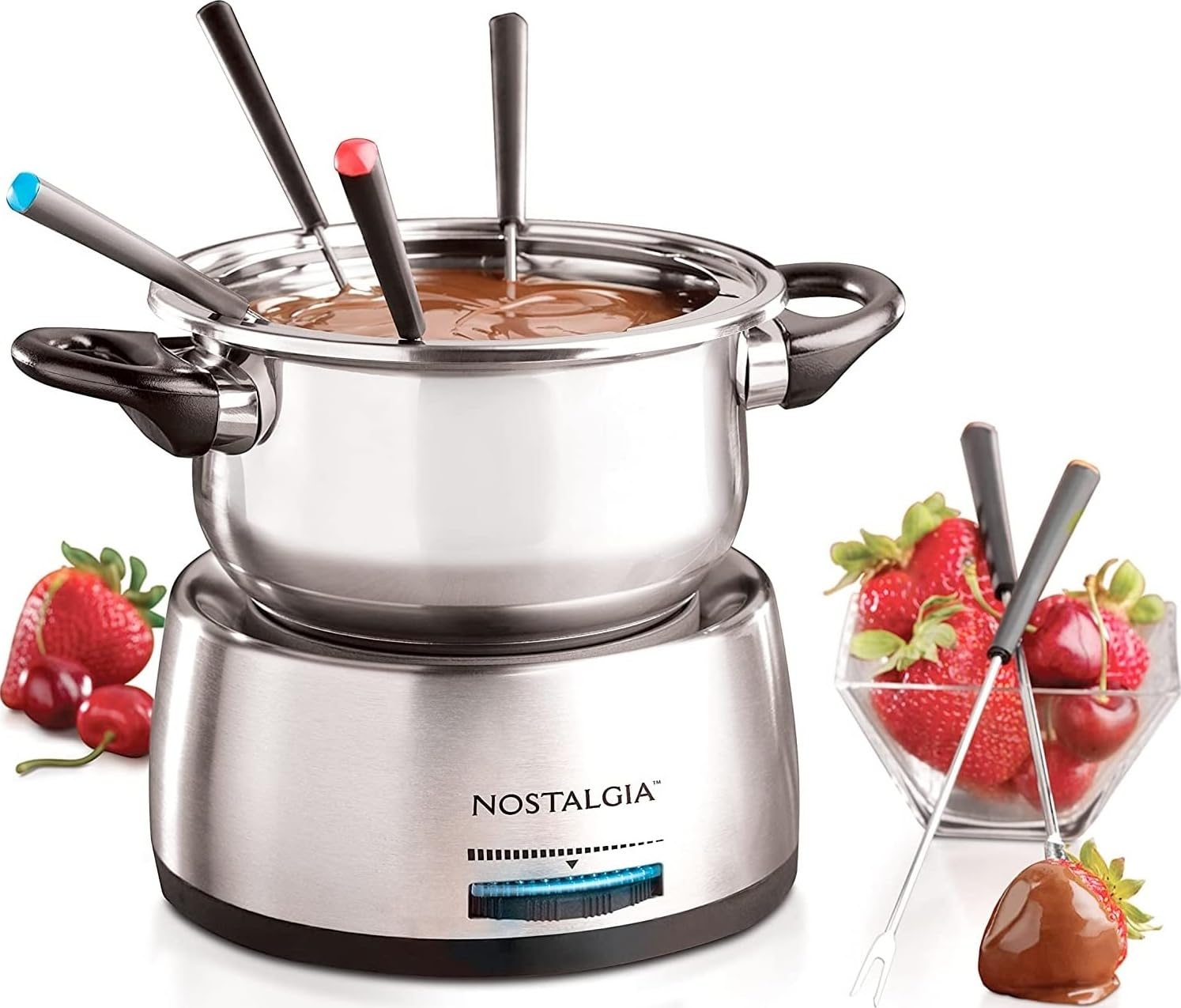 Nostalgia 6-Cup Electric Fondue Pot with Temperature Control