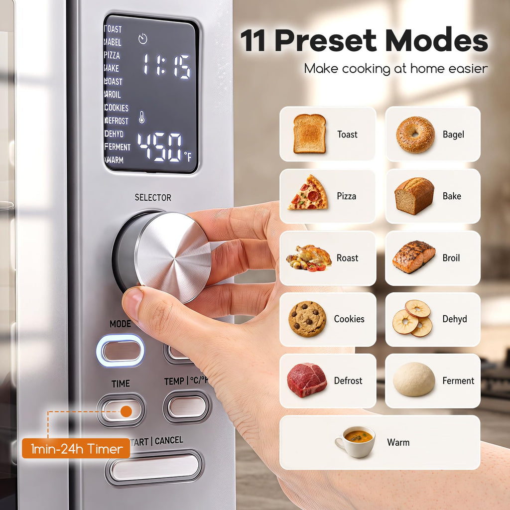COSTWAY 26.4 QT French Door Toaster Oven with 11 Presets