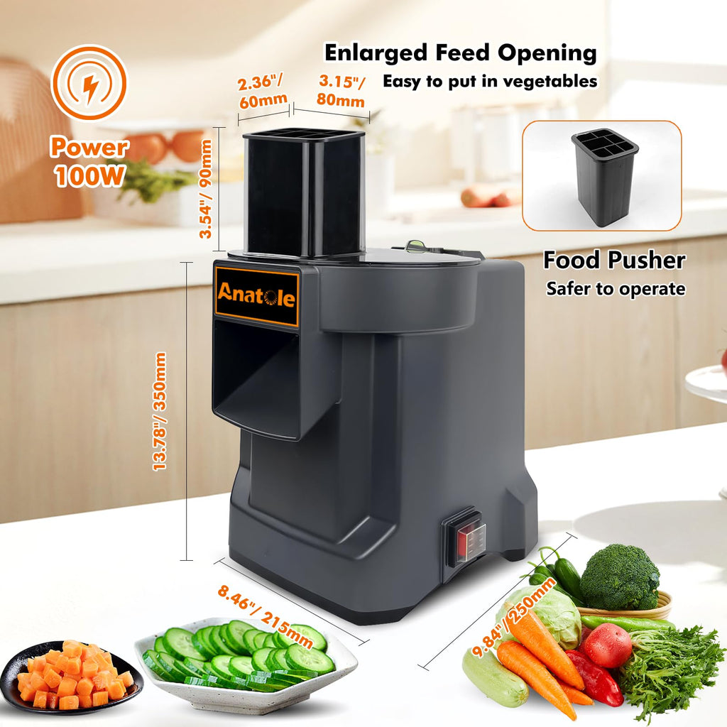 Anatole Commercial Electric Vegetable Dicer & Food Processor