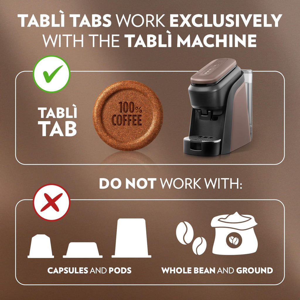 Lavazza Tablì Espresso Machine (Brown) and Milk Frother