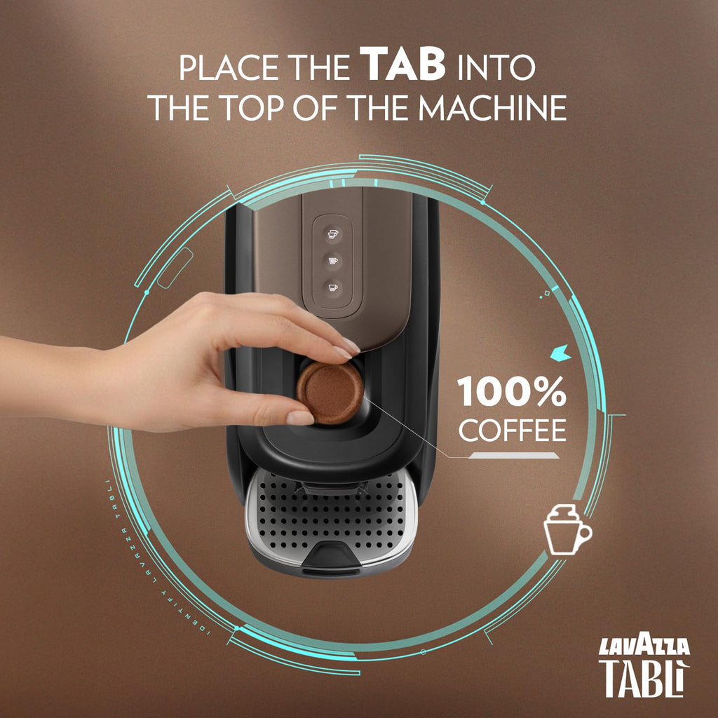 Lavazza Tablì Espresso Machine (Brown) and Milk Frother