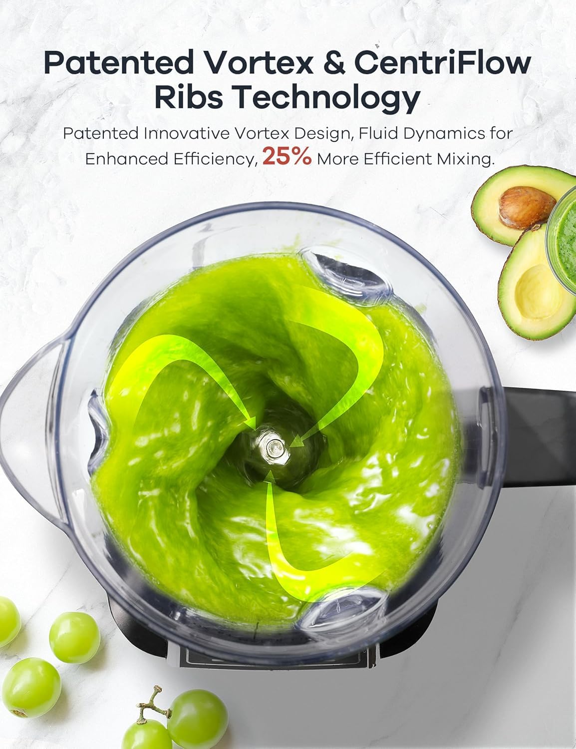 Ganiza 1800W Professional Countertop Blender for Smoothies