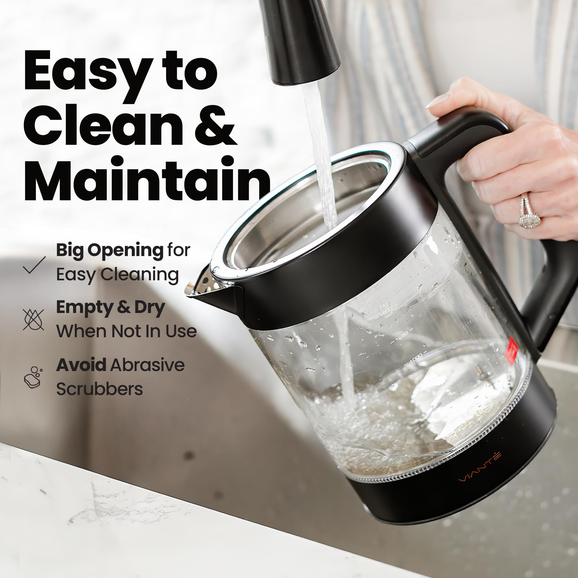 Vianté Hot Tea Maker Electric Glass Kettle