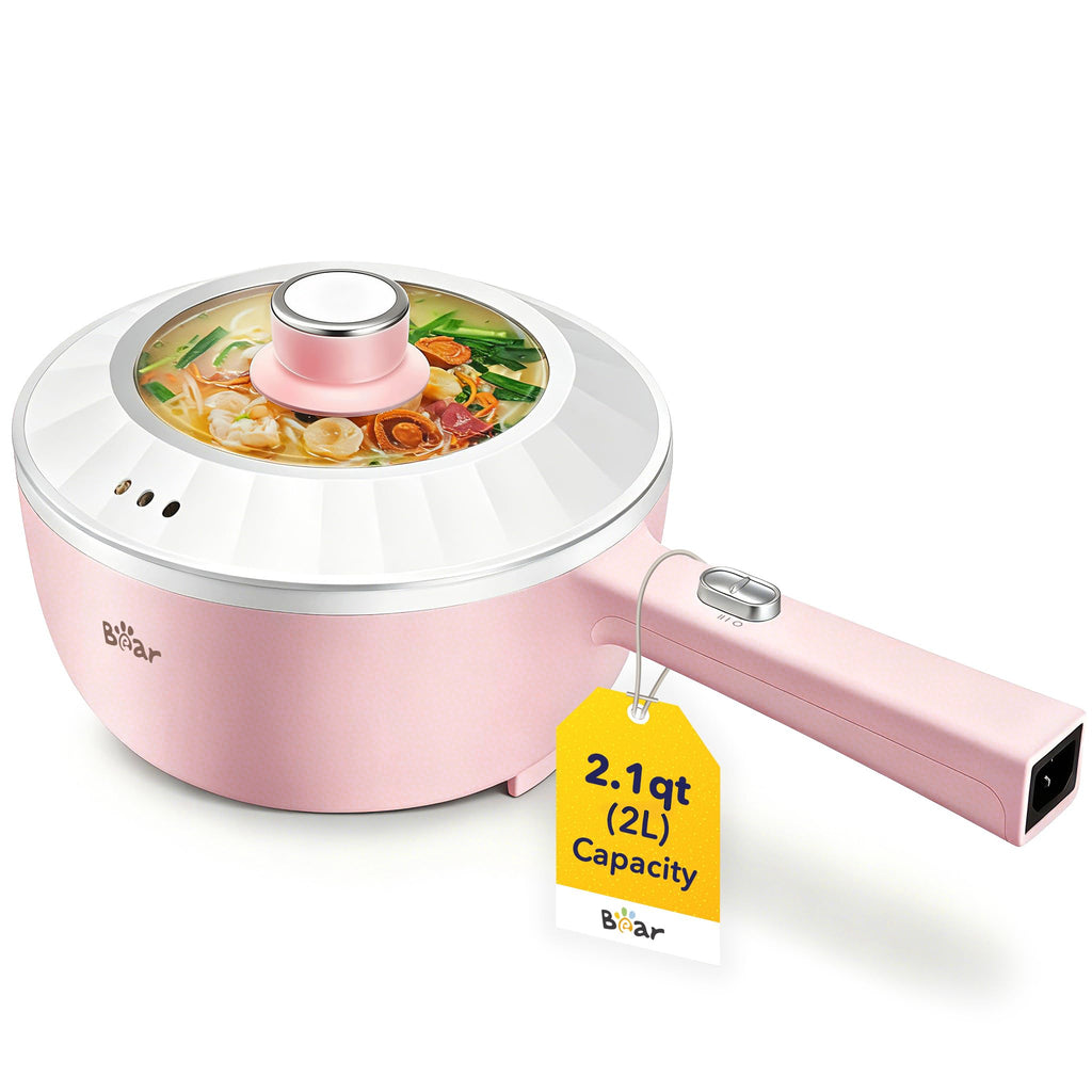 Bear 2L Electric Mini Hot Pot & Rapid Ramen Cooker