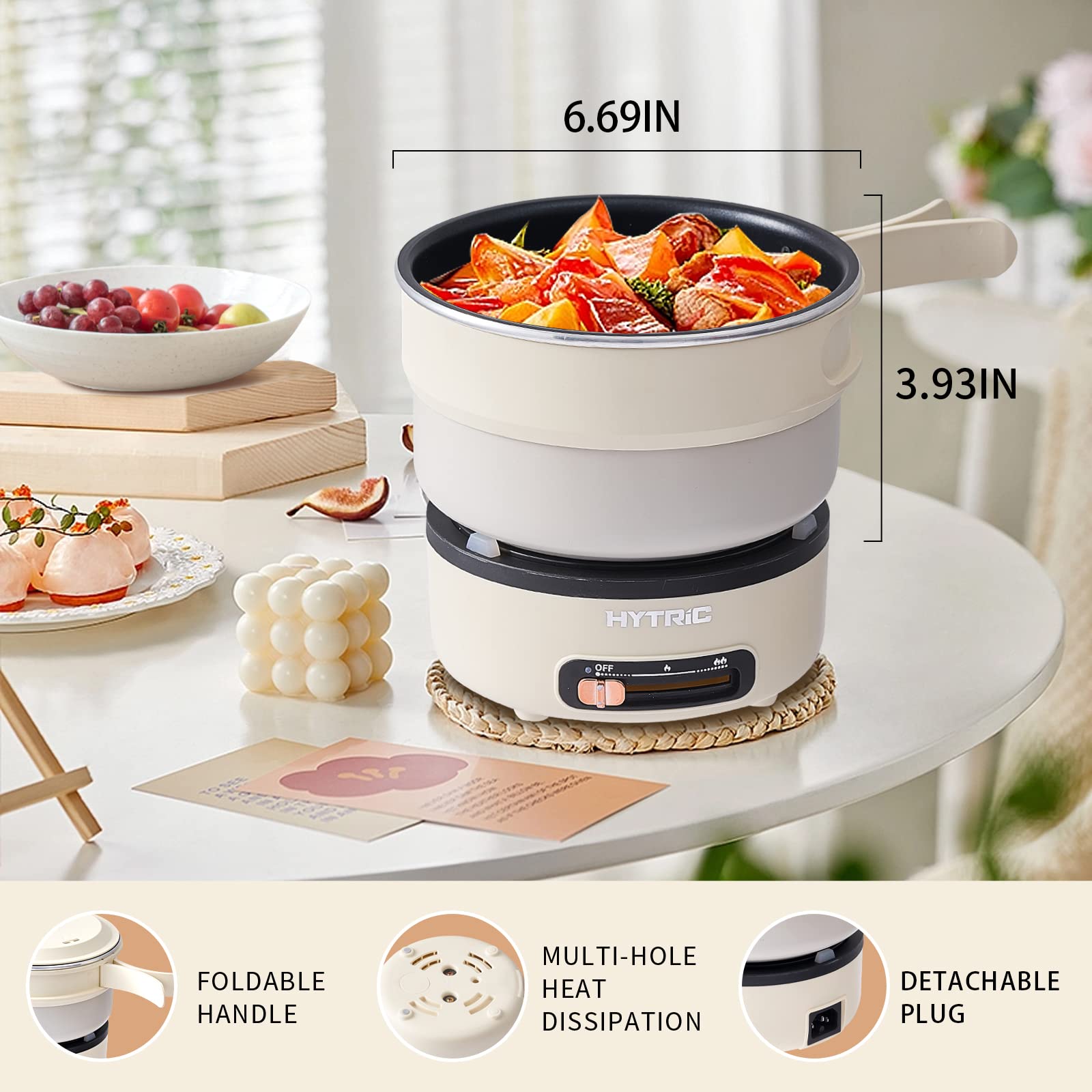 HYTRIC Electric Hot Pot for Cooking & Serving