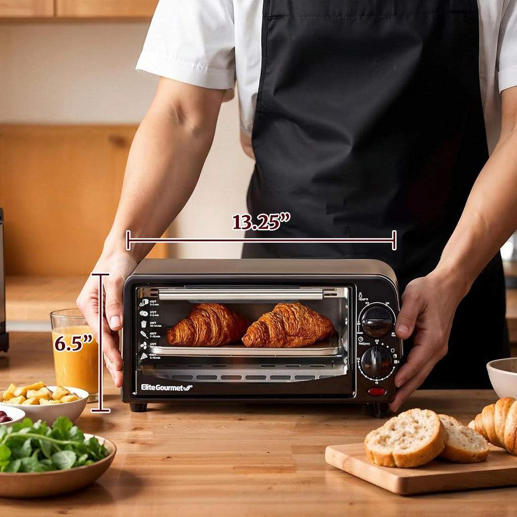 Elite Gourmet ETO449 9L / 4-Slice Countertop Toaster Oven