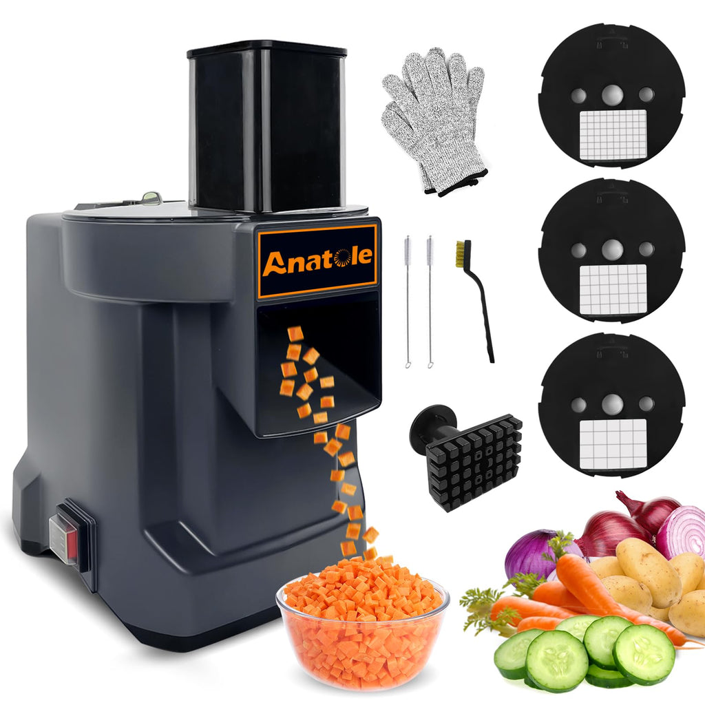 Anatole Commercial Electric Vegetable Dicer & Food Processor
