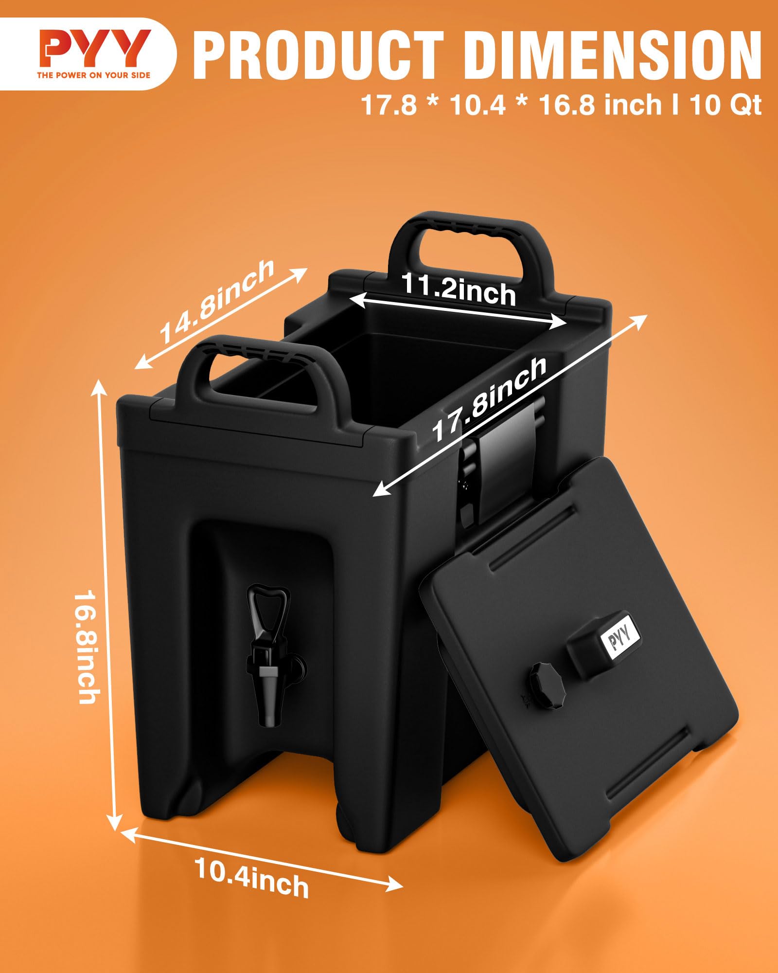 PYY Insulated Hot & Cold Beverage Dispenser with Handles