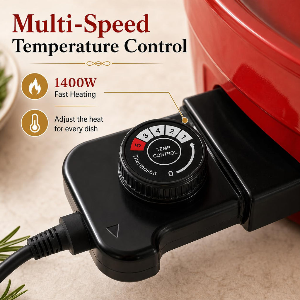 AORAN 6.5-Quart Electric Hot Pot & Nonstick Griddle