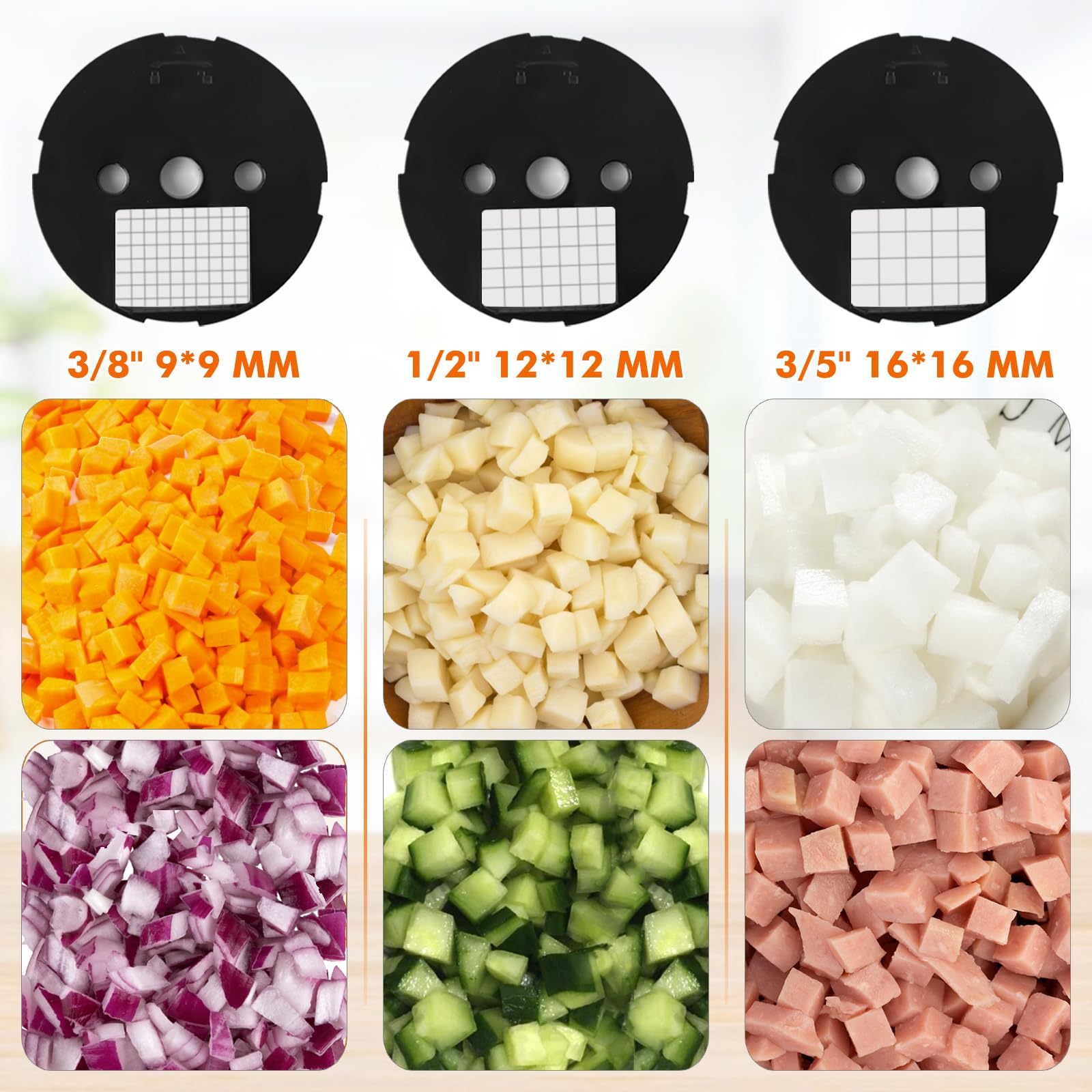 Anatole Commercial Electric Vegetable Dicer & Food Processor
