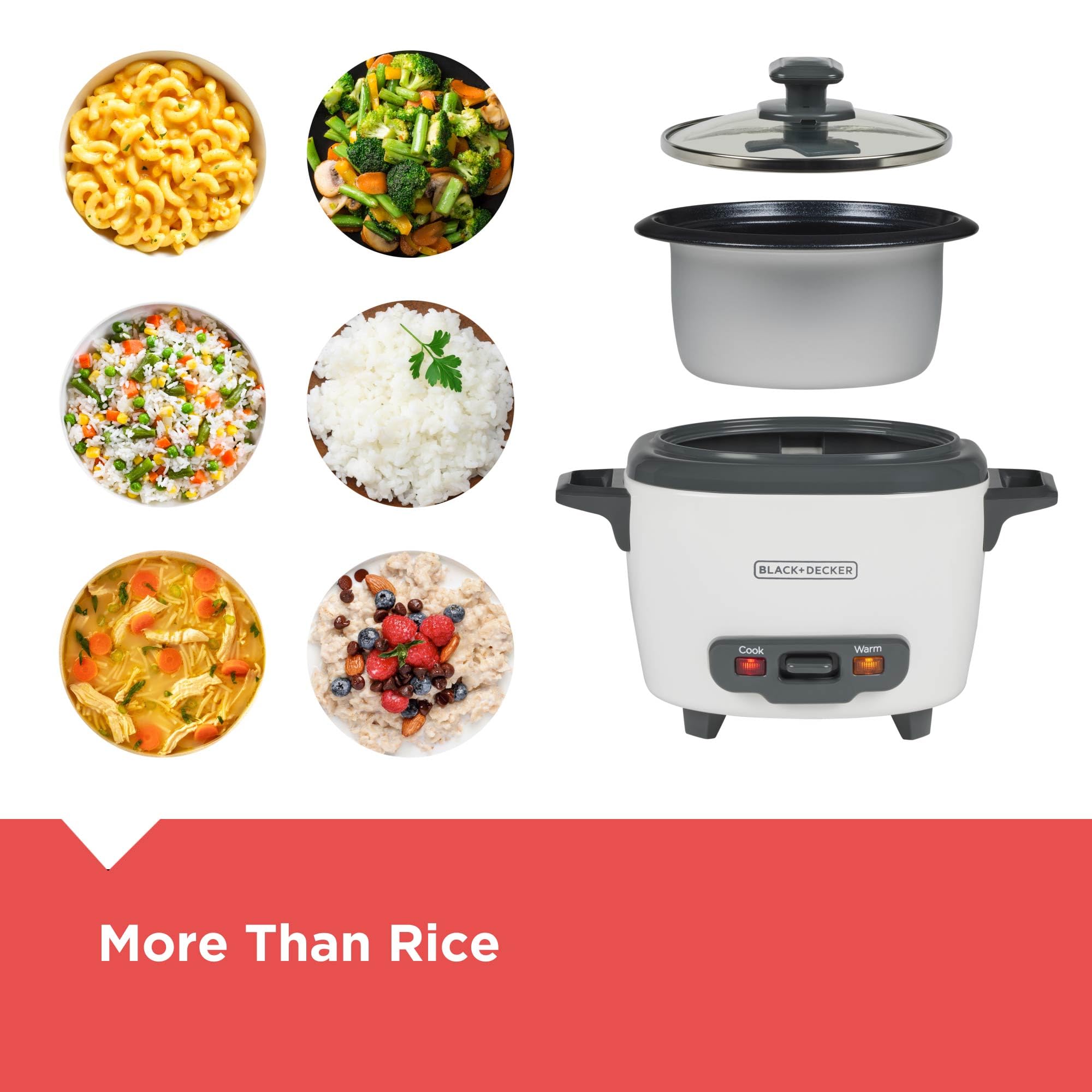 BLACK+DECKER RC503 Dry/3-Cup Cooked Rice Cooker