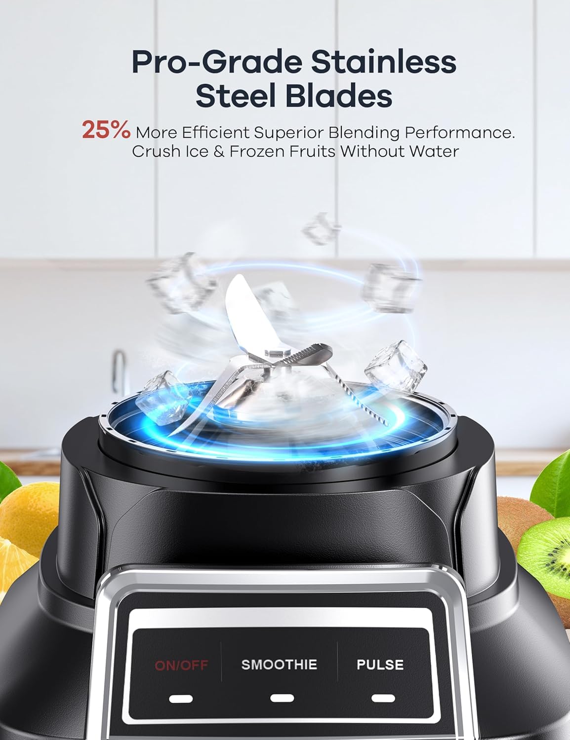 Ganiza 1800W Professional Countertop Blender for Smoothies