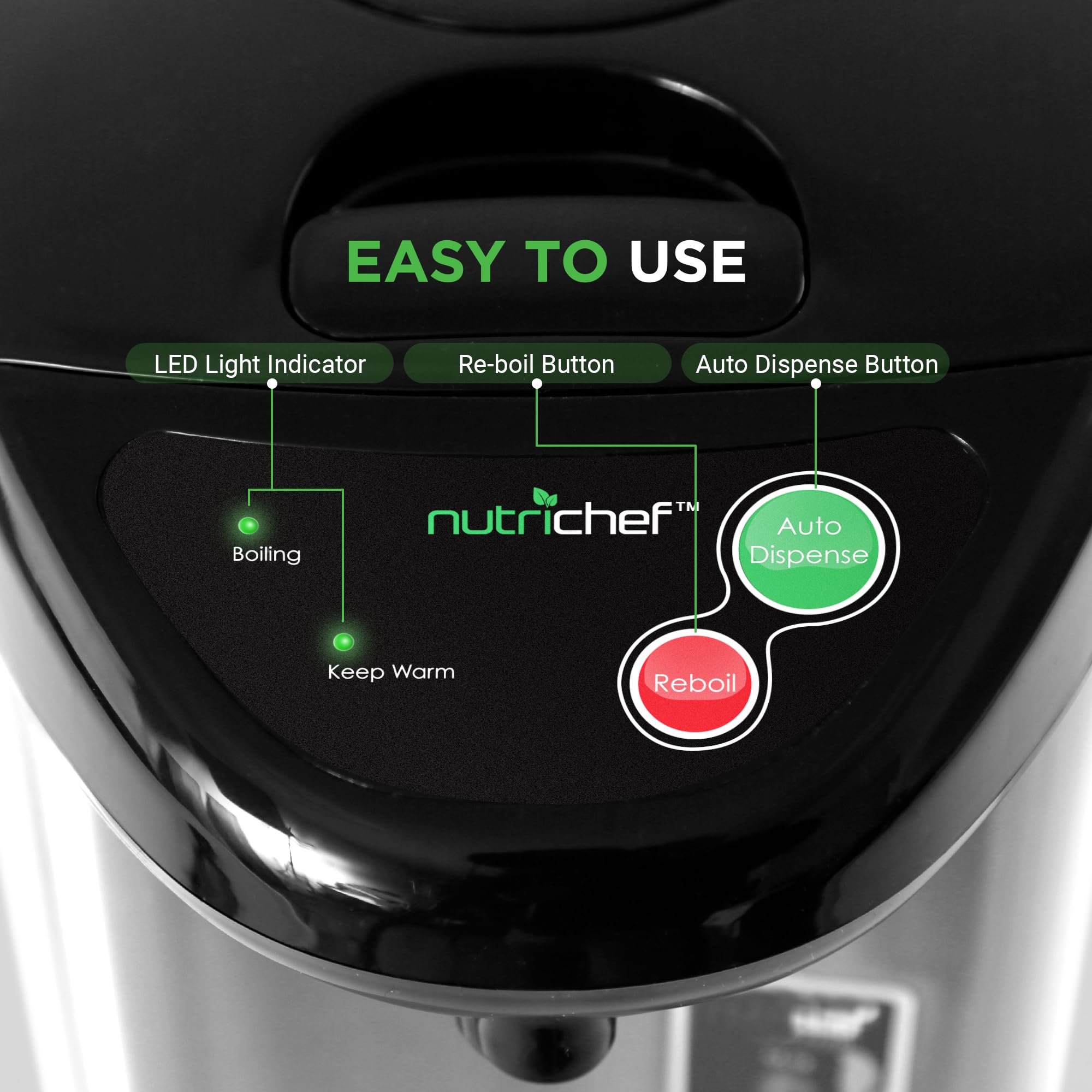 NutriChef Insulated Stainless Steel Hot Water Urn