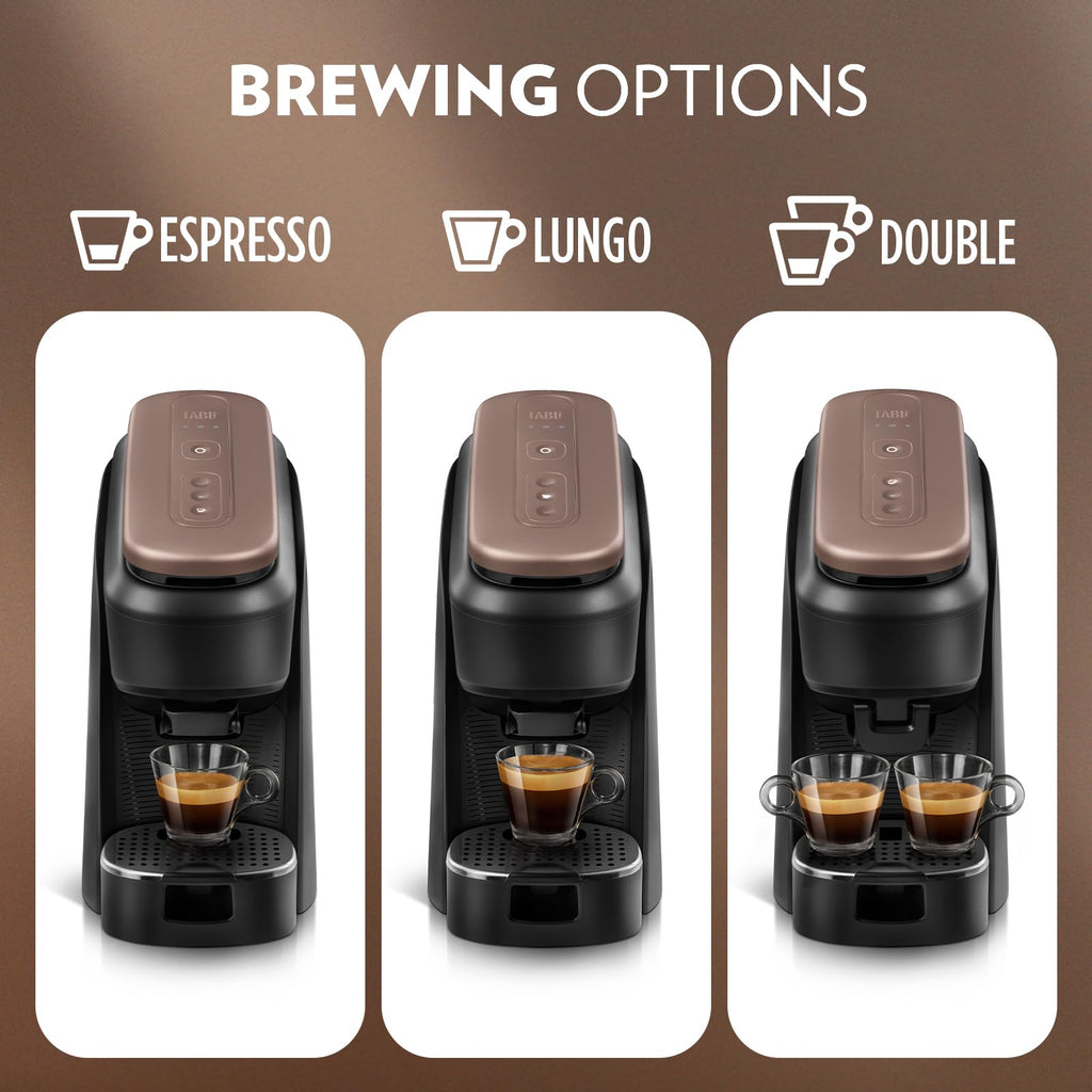 Lavazza Tablì Espresso Machine (Brown) and Milk Frother