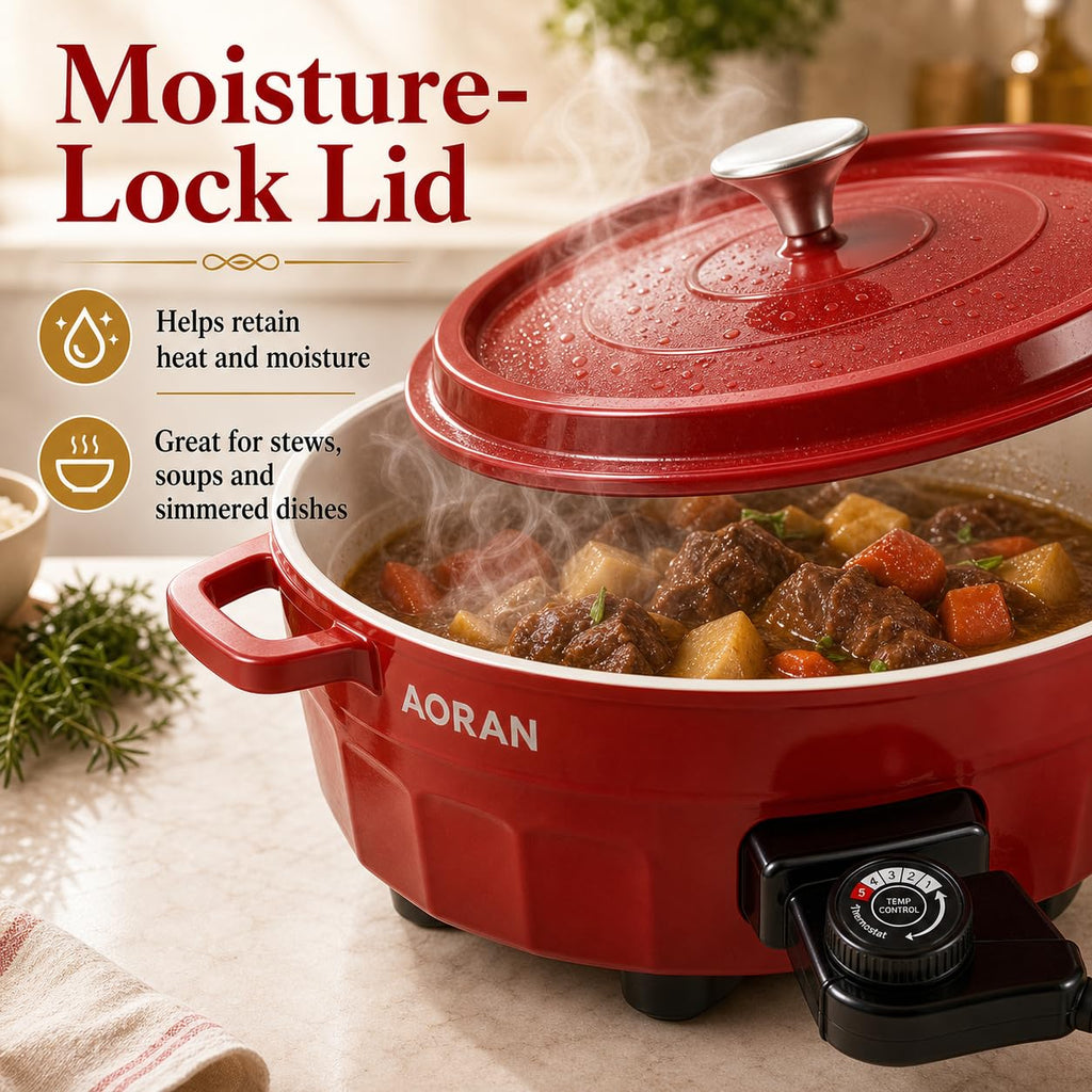 AORAN 6.5-Quart Electric Hot Pot & Nonstick Griddle