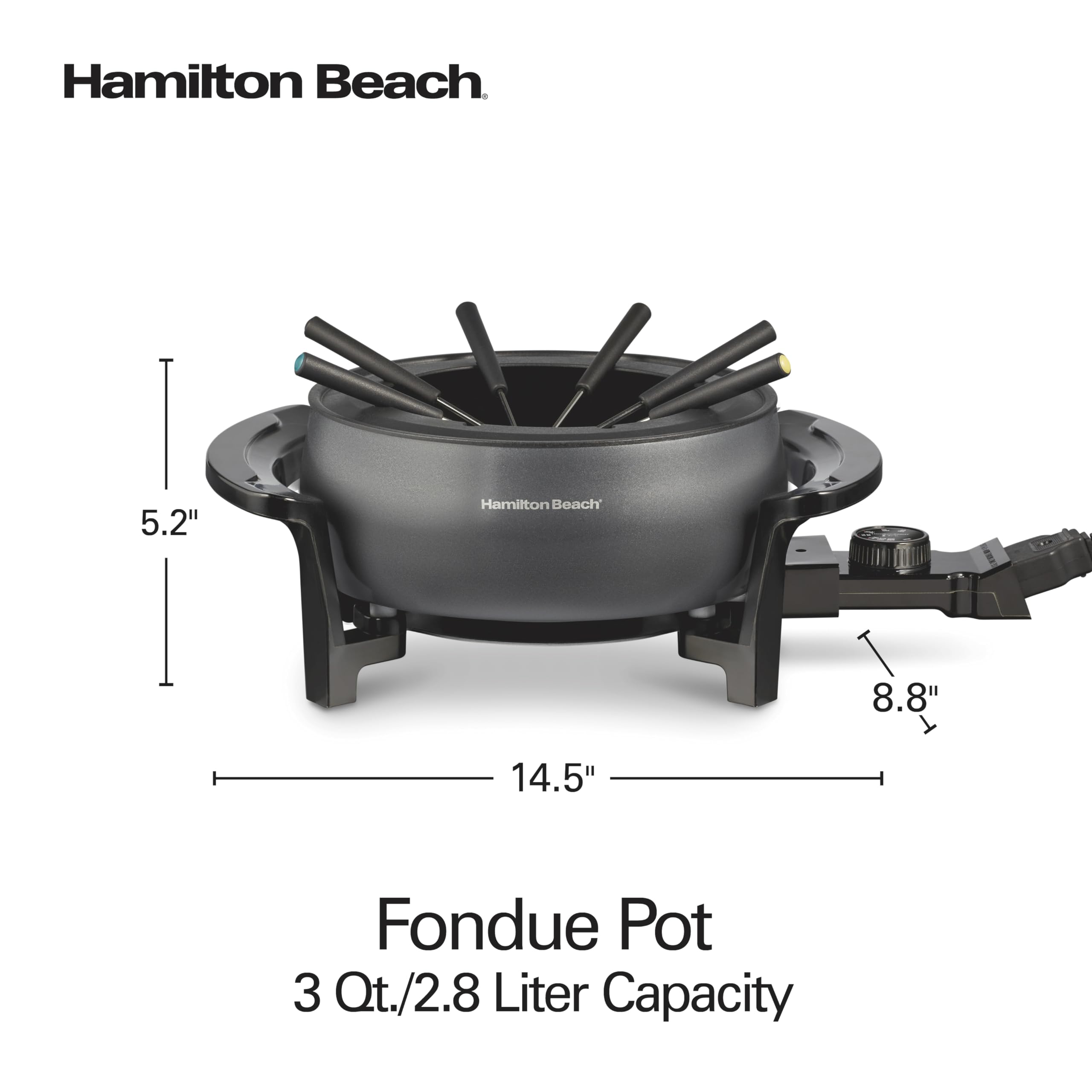 Hamilton Beach Electric Fondue Pot with Temperature Control