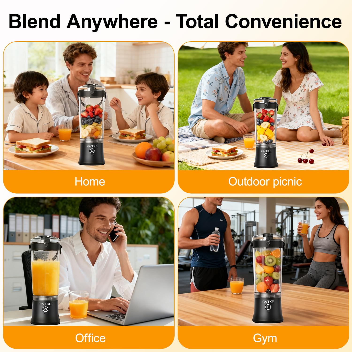 Portable Rechargeable Personal Blender for Smoothies