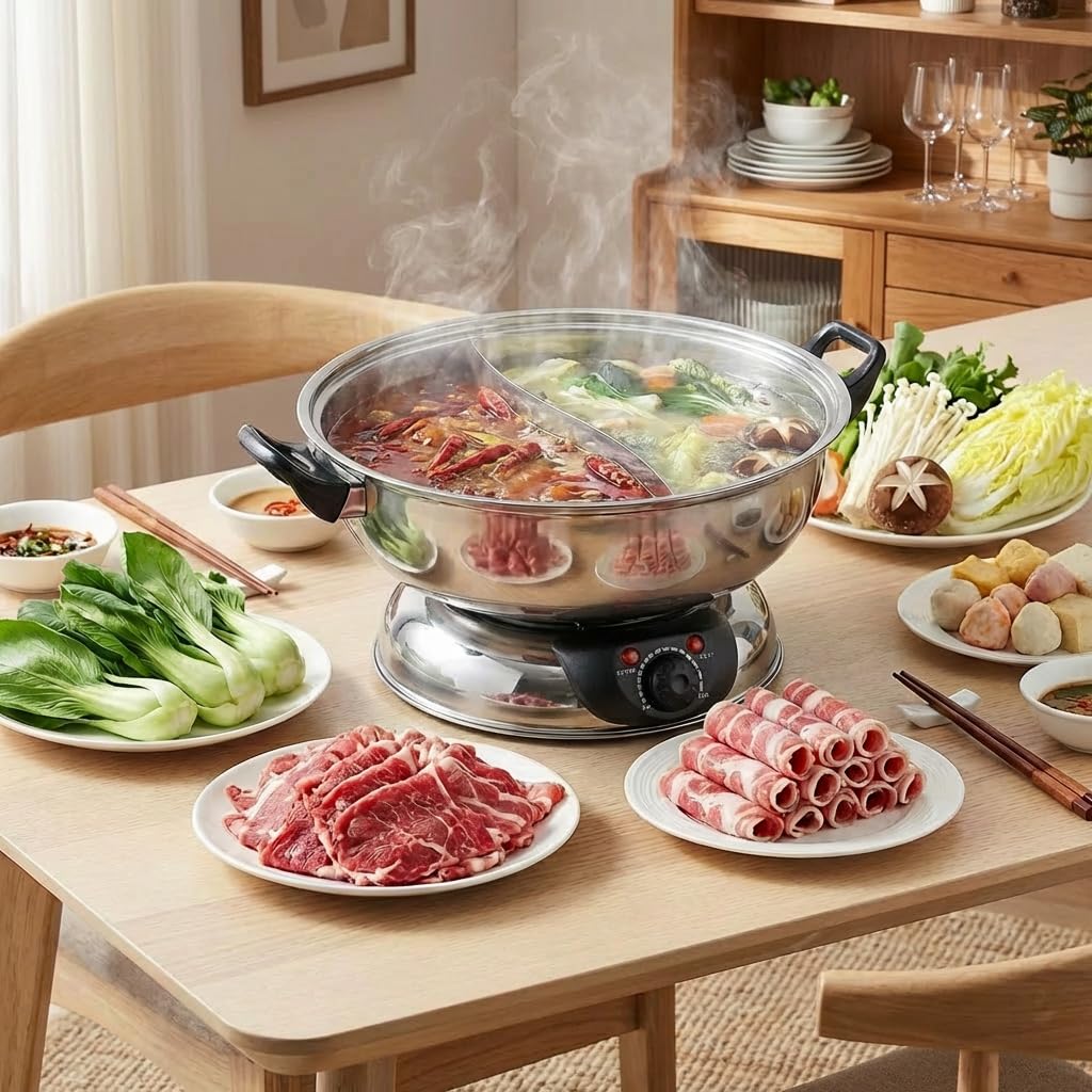 Sonya Dual-Sided Electric Shabu Shabu & Mongolian Hot Pot