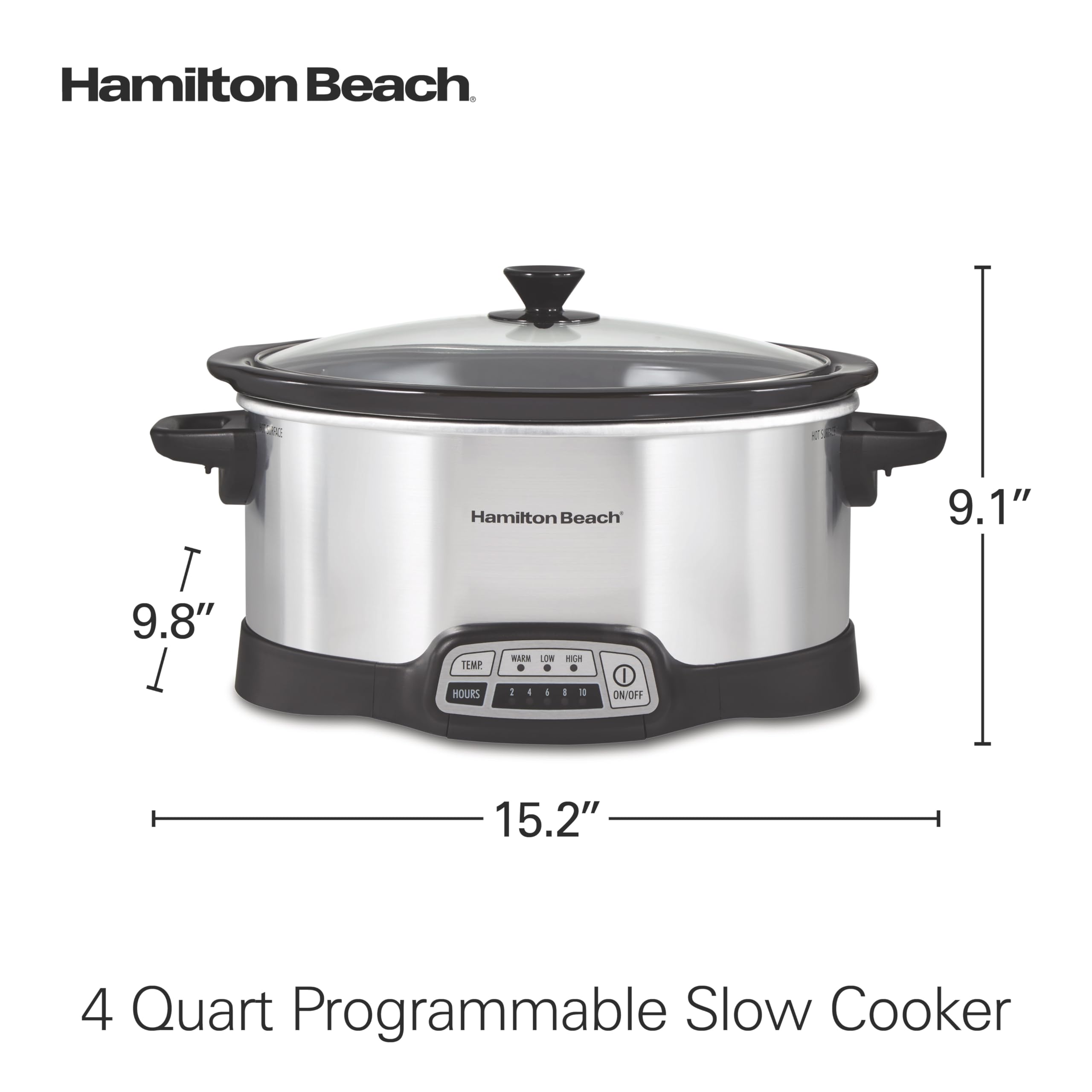Hamilton Beach Programmable Slow Cooker With Flexible Easy Programming