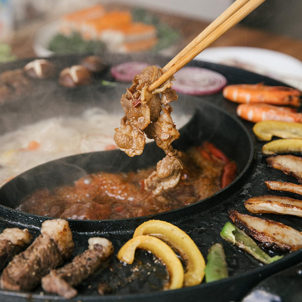 2-in-1 Electric Hot Pot & Smokeless Korean BBQ Grill