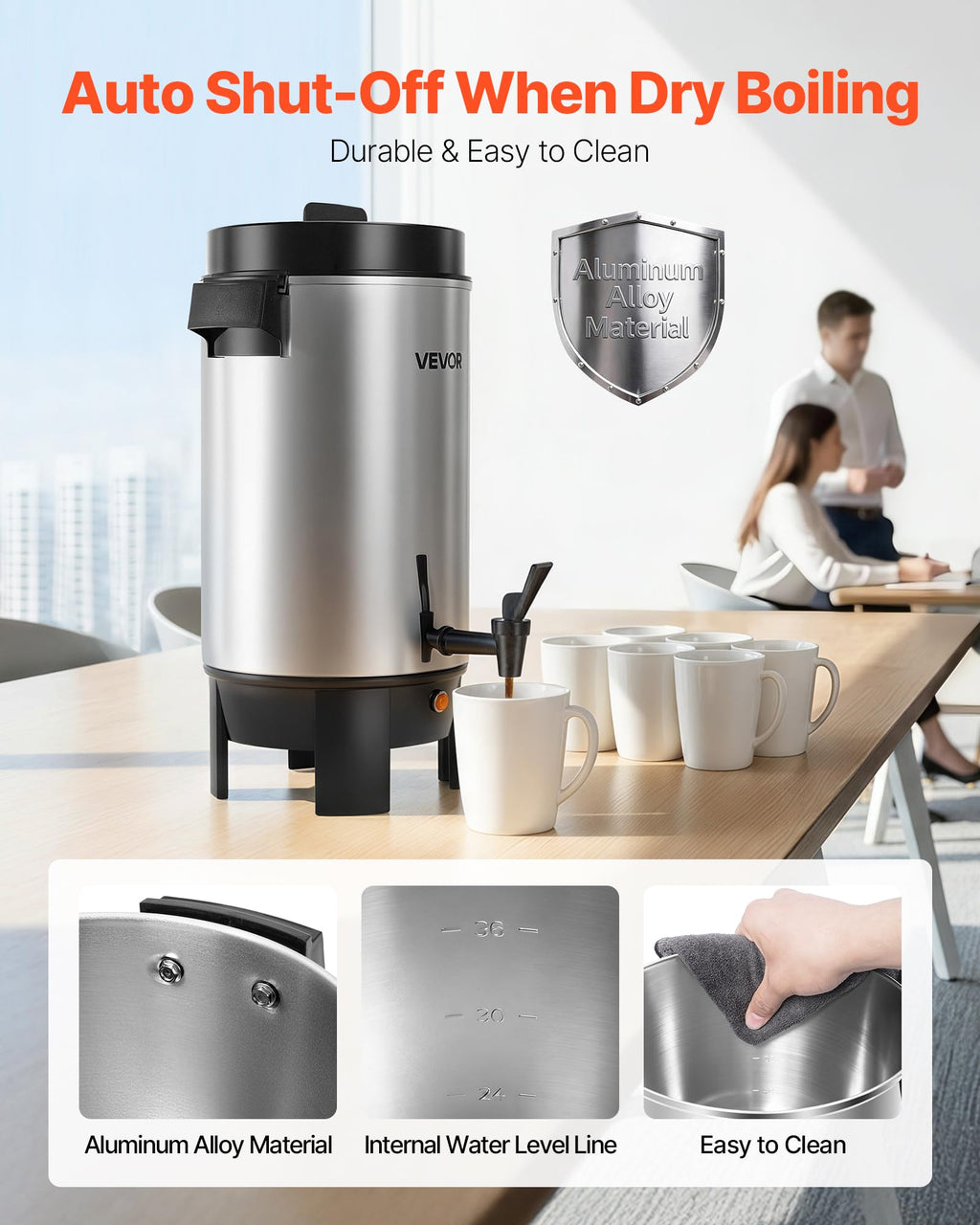 VEVOR Commercial Stainless Steel Coffee Urn Dispenser